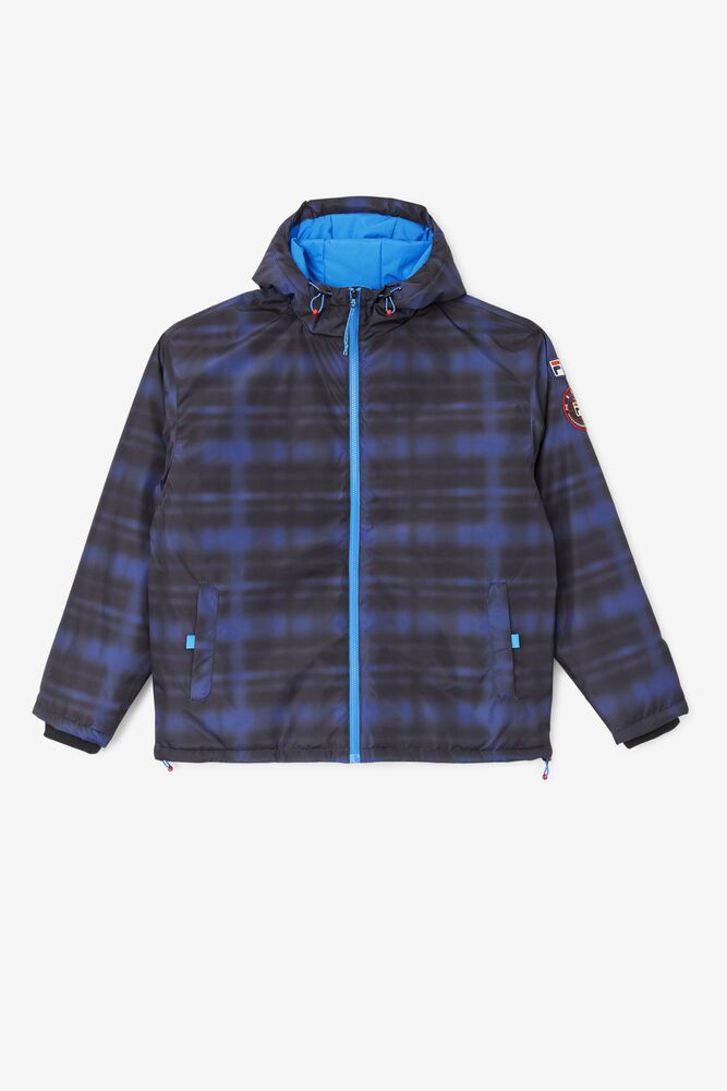 Fila Jacket Mens Blue Beta Puffer - Ireland 32509-BPOA